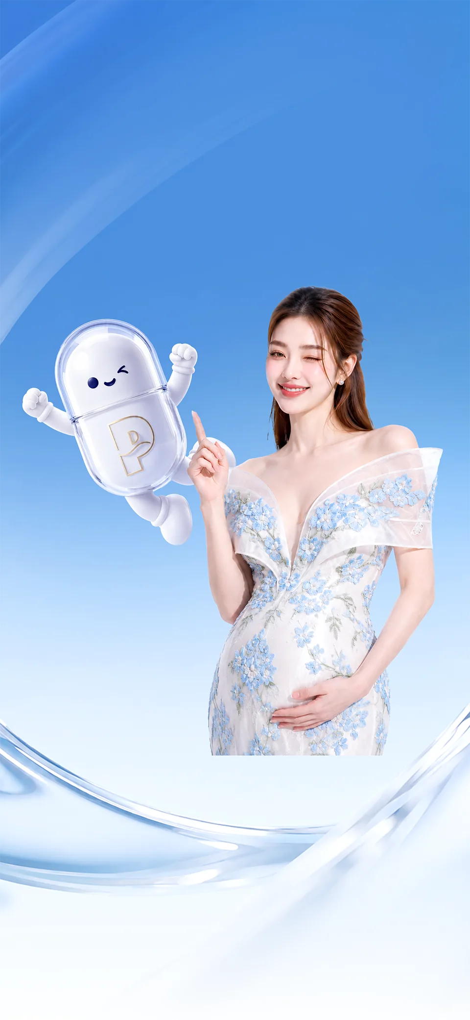 Mẹ bầu cùng nhân vật viên nang Perdays, đồng hành trước mang thai, trong thai kỳ và sau sinh